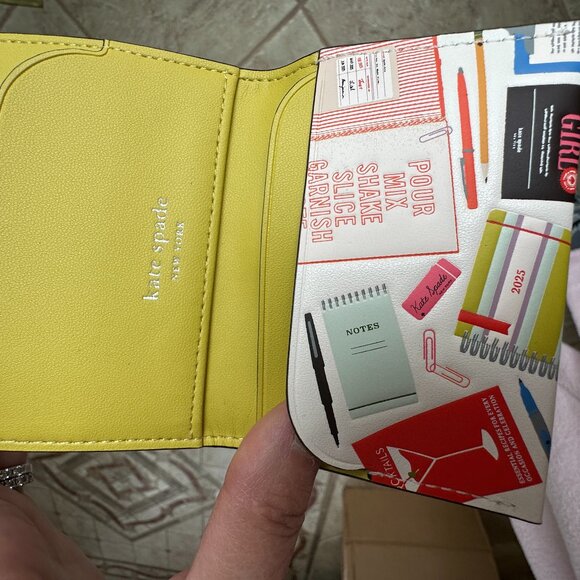 KATE SPADE PAGE TURNER CARD CASE TRIFOLD WALLET:NWT CREAM/MULTI - Picture 10 of 13